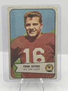 1954 Bowman #55 Frank Gifford New York Giants - wear on edges and corners, stain - Bild 1 von 2
