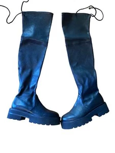 Stuart Weitzman Boots Lowland Ultralift Lug Sol Over Knee Thigh High Boot 7B - Picture 1 of 6