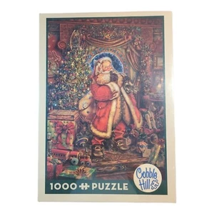 Christmas Puzzle Santa Cobble Hill 1000 Piece Traditional Presents Tree NEW - Picture 1 of 11