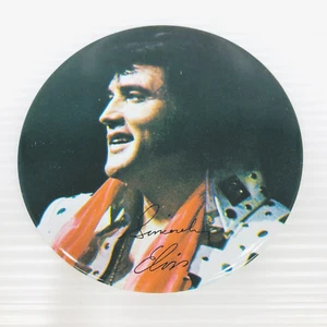 Elvis Presley Concert Show Pin Back Button 70er Jahre Pinback Pin 3 3/8 Durchmesser - Bild 1 von 5