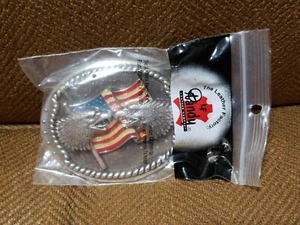 Vintage Tandy Design Ltd Edition Double Eagle Head Belt Buckle - Picture 1 of 2
