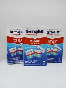 Dermoplast Wound Wipes Medicated First Aid Cloths, Analgesic & Antiseptic Wipes - Picture 1 of 3