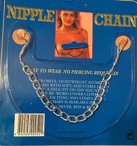 Nipple Chain Non Piercing Silver lightweight adjustable body jewelry - Picture 1 of 3