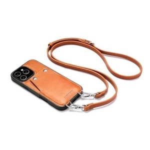 Genuine Leather Crossbody Wallet Phone Case for 6.9 in, iPhone 16 Pro Max Brown - Picture 1 of 7
