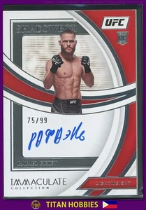 2022 Panini Immaculate Collection Shadowbox Rookie #RZ Rafael Fiziev AUTO RC /99 - Picture 1 of 2