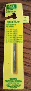 Ace HANSON Screw Extractor Spiral Flute, EX 1, # 53401, Removes Bolts And Screws - Picture 1 of 3