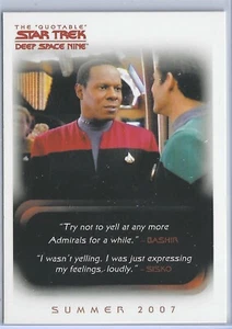 Star Trek Quotable Deep Space Nine SD07 Promo Card SDCC DS9 Rittenhouse SFC - Picture 1 of 2