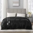 Beautyrest Heated Plush Elect Electric Blanket - Black