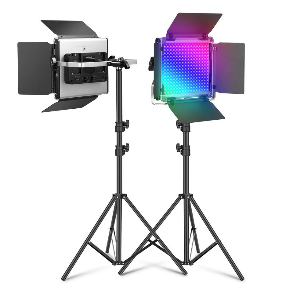NEEWER 660 PRO II RGB Luz LED 2 Pack, 50W, CRI97+, 3200-5600K, con App y Soporte Foto 1 de 4