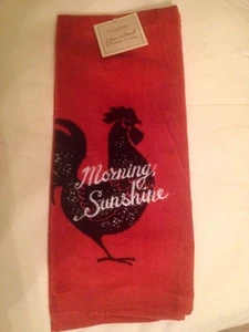 Sonoma Life + Style "Morning Sunshine" Homestead Red Kitchen Towel - Picture 1 of 2