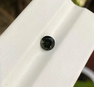 0.97 ct Best Grade Mozambique Dark Green Natural Tourmaline - Round 6 mm - Video - Picture 1 of 2