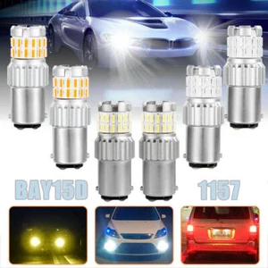 2X 1157 LED Bulbs Tail Stop Brake Turn Signal DRL Reverse Light 1157/BAY15D - Picture 1 of 15