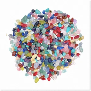 300 PCS Natural Crystal Beads & Stones - Ideal for Jewelry Making, Beading & Cra - Picture 1 of 7