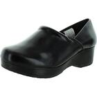 Cherokee Womens Angelique Black Leather Clogs Shoes 11 Medium (B,M)  3985