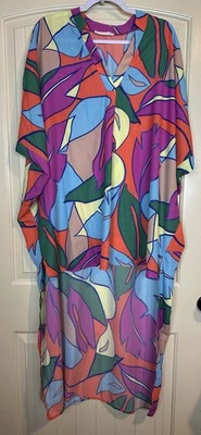 Impressions Destiny túnica kimono caftán de gran tamaño alto-bajo talla S crucero playero Foto 1 de 4