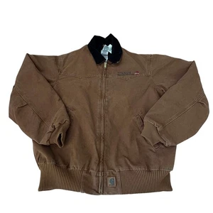 Vintage Carhartt Santa Fe Jacke Herren XL Braun J14 Faded Canvas Quilted 90s - Bild 1 von 19