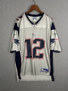 Vintage Reebok Tom Brady New England Patriots Alternate Silver NFL Jersey Sz Lg - Picture 1 of 10