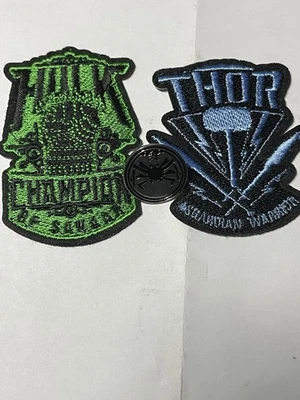 Marvel Thor Hulk Ragnarok Patches and Pin Set Some Damage See Photos P62 - Image 1 of 3