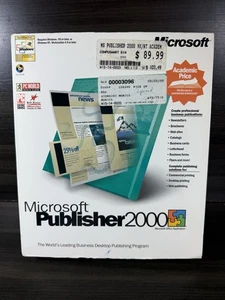 Vtg Sealed Microsoft Office Front Page 2000 in Original Retail Big Box Rare - Zdjęcie 1 z 7