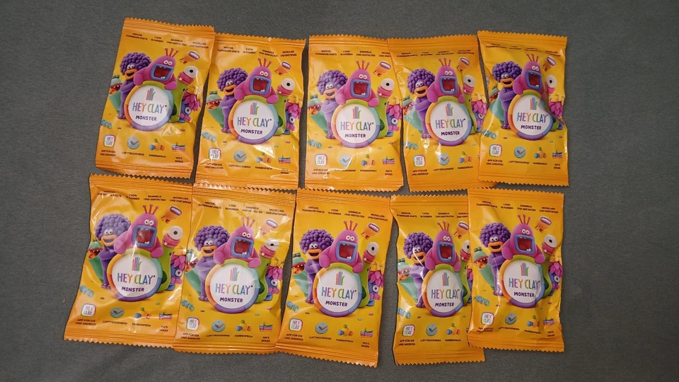 Hey Clay Monster Knete 10 Stück Rewe Aktion 2025 Neu & OVP - Bild 1 von 1