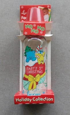 Vintage Luv ‘n Care Baby Bottle NIB BABY'S 1ST CHRISTMAS 1995  - Image 1 of 4