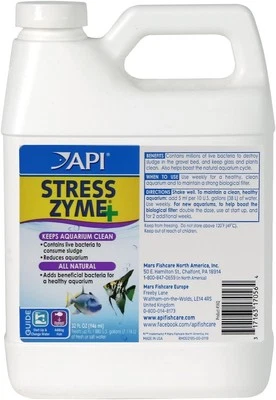 Acuario de agua dulce y salada API STRESS ZYME 32 onzas, multi natural  Foto 1 de 4