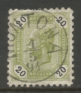 📯 📯 OSBURGH – AUSTRIA / CROATIA. 20kr USED MONTONA POSTMARK. NOW MONTOVUN - Picture 1 of 1