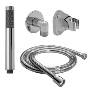 Duschbrause Handbrause Brausekopf mit Schlauch 200 cm Halterung Wandanschluss - Bild 1 von 8