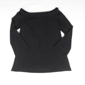 Top blusa donna Tara Jarmon spalle scoperte taglia 38 nero floreale maniche svasate - Foto 1 di 5