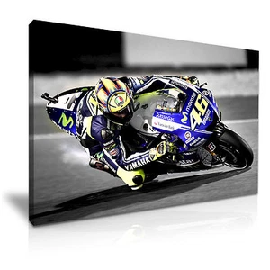 Valentino Rossi Ride Motorrad Leinwand Wandbild Kunstdruck Bestes Geschenk für Home Office - Bild 1 von 7