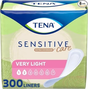 TENA Incontinence Pad Very Light Absorbency Extra Coverage Sensitive Care 300 ct - Picture 1 of 1