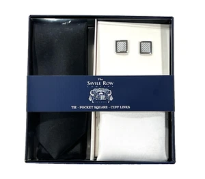 Savile Row Co 3-Piece Tie, Pocket Square, Cuff Links Box Set - Picture 1 of 1