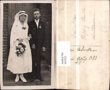455352,Foto AK Hochzeit Hochzeitsfoto Brautpaar Rosen