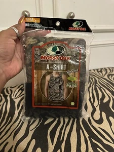 M Mossy Oak A-Shirt 2-Pack Camo/Black Tank Tops NEW 38-40 - Picture 1 of 4