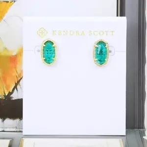 Neu ohne Etikett Kendra Scott Ellie London blau Ohrstecker Gold Dezember - Bild 1 von 5