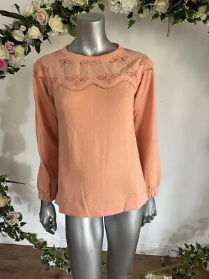 JOULES Brinley Jumper Size 6 8 & 12 Orange Embroidered Bee Sweatshirt NEW OC82 - Image 1 of 4