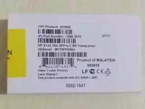 J9150A HPE X132 10G SFP+ RICETRASMETTITORE LC SR Nuovo sigillato - Foto 1 di 1