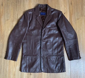 Studio Coletti Herren Lederjacke Jacke Sakko Blazer Business Leder Braun 46 S - Bild 1 von 9