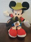Walt Disney World Mickey Mouse Pin Trading Plush Toy w/ 2 Pins & Bag ~ 9 1/2" T