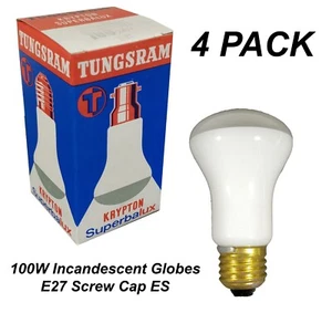 4 x Superlux 100W Light Globes Bulbs E27 Edison Screw ES Incandescent Dimmable - Picture 1 of 6