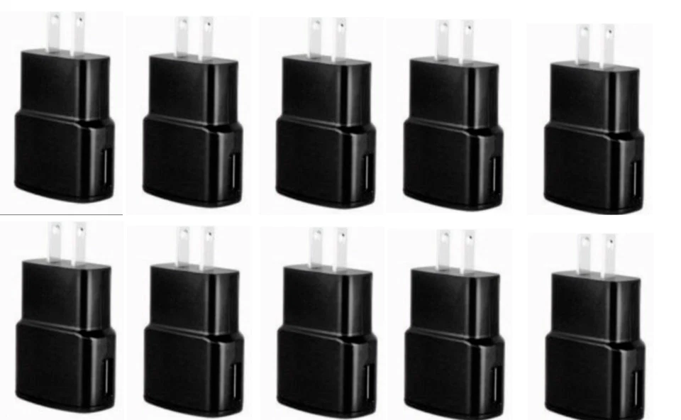 10x Black 2A AC Home Wall Charger USB Power Adapter US Plug For Samsung LG MOTO - Image 1 of 1