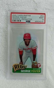 2005 Topps Pristine George Foster Legends Refractor #53 PSA 9 Reds LOW POP