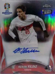 2024 Topps Chrome Euro Kenan Yildiz Refractor Auto - Picture 1 of 3