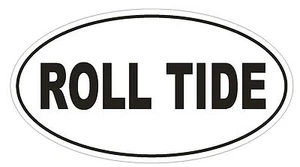 Roll Tide Alabama Oval Autoaufkleber oder Helmaufkleber D883 - Bild 1 von 1