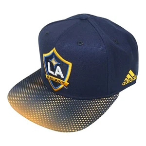 Adidas LA Galaxy MLS Unisex Azul Marino Ala Plana Snapback - Imagen 1 de 3
