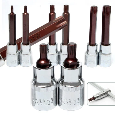 Screwdriver Bits 1/2" S2 Hex Torx Head Drive Socket Wrench 100mm Long Tools /Kit - Image 1 of 4