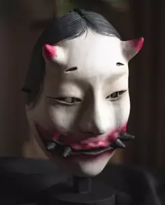 Spider Ko-Omote Mask | Handmade Resin Japanese Noh Mask - Picture 1 of 5