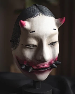 Spider Ko-Omote Oni Mask | Handmade Resin Japanese Noh Mask - Image 1 of 4