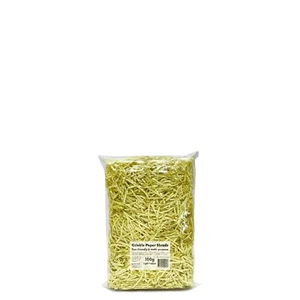 Crinkle Paper Shreds Yellow Shredded Hamper Box Basket Filler Packaging 100g - Bild 1 von 3