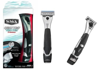 Schick Quattro Titanium Trimmer Cartridge Blade Refil Razor Shaver Handle Quatro